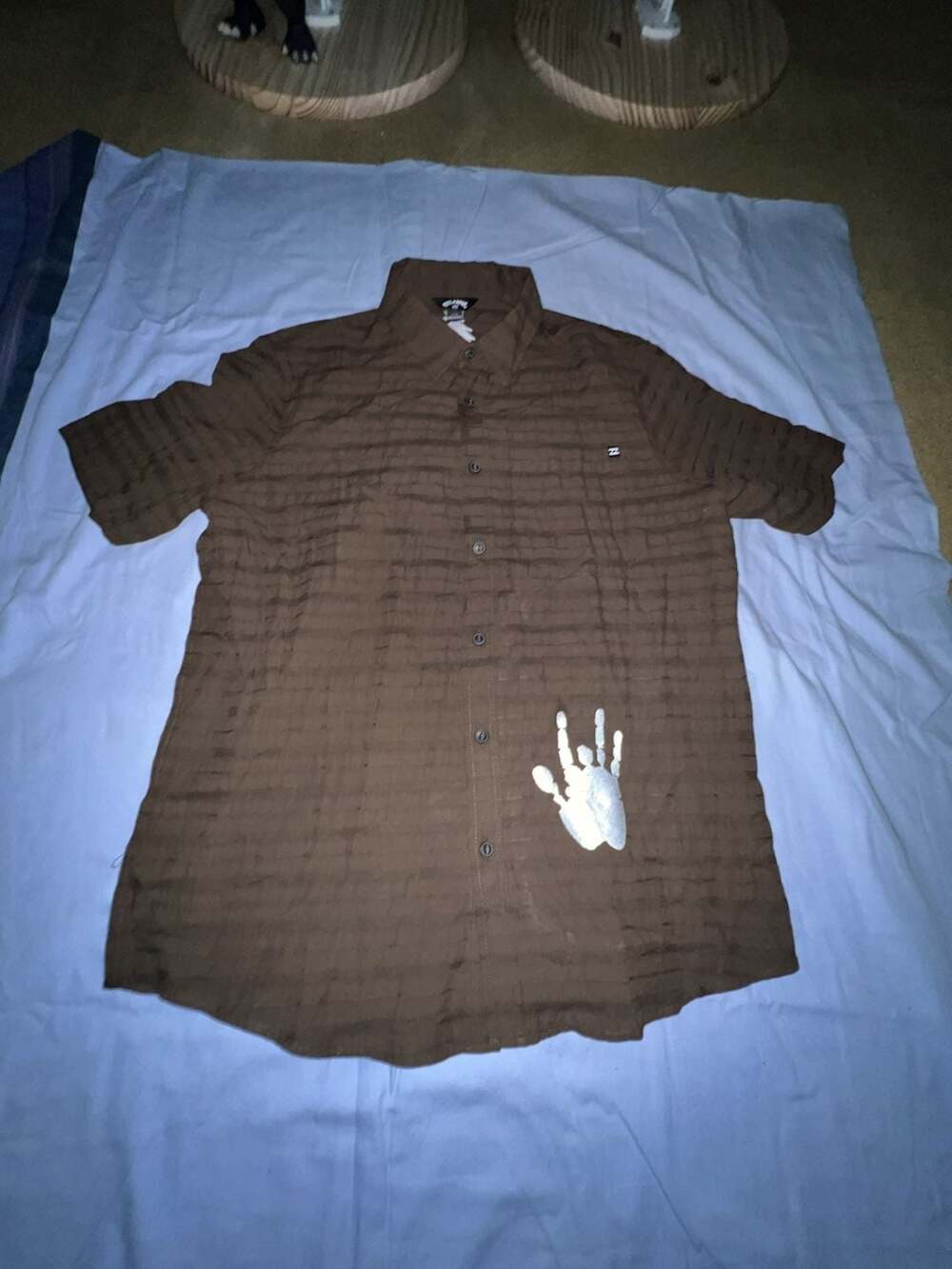 One of a kind Garcia Grateful Dead Billabong  Short Sleeve Button-Up Shirt